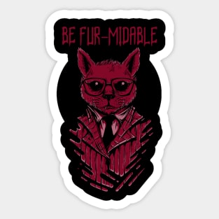 Be Fur-midable Sticker